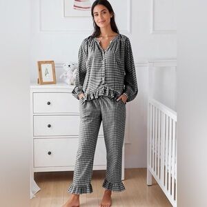 🌺 Cotton Gingham Lounge Set